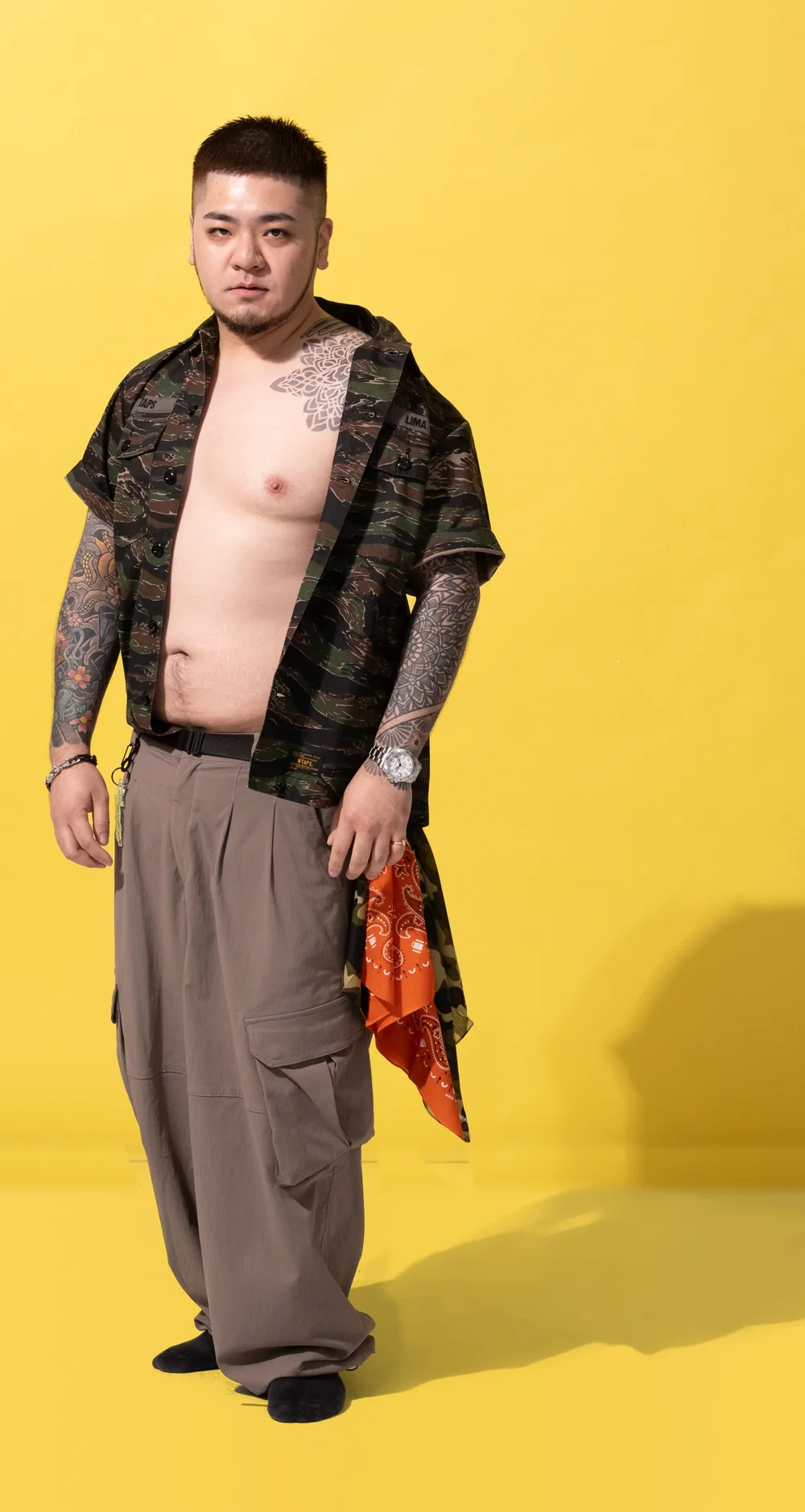 Ethan 的迷彩全身形象照